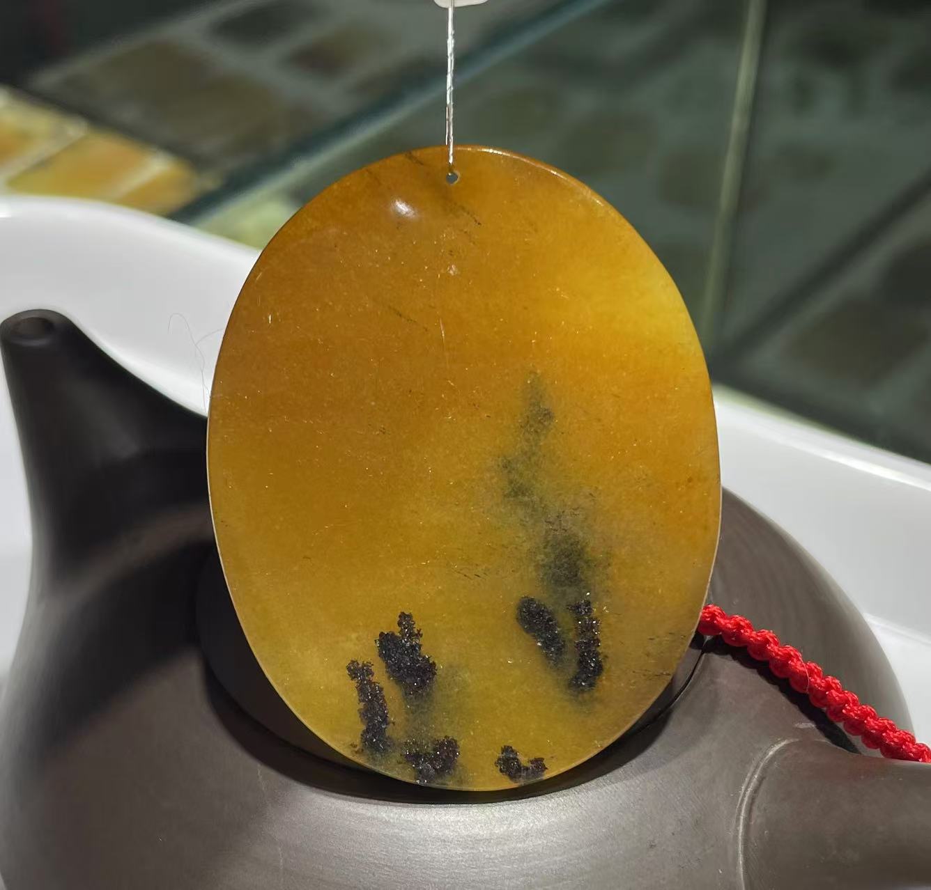 Yellow jade pendant