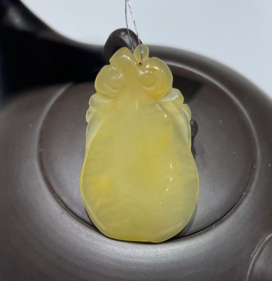 Traditional Eastern Yellow Jade Pendants
