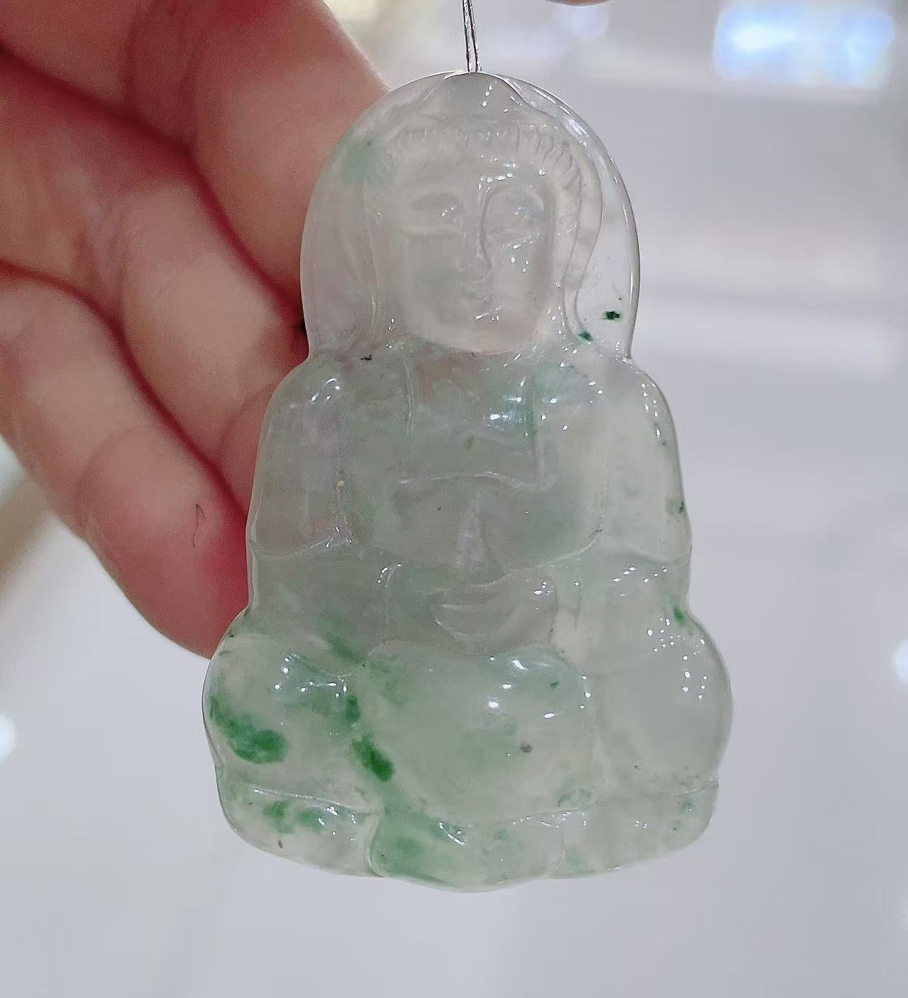 Guan Yin ( Nature Green Jade)