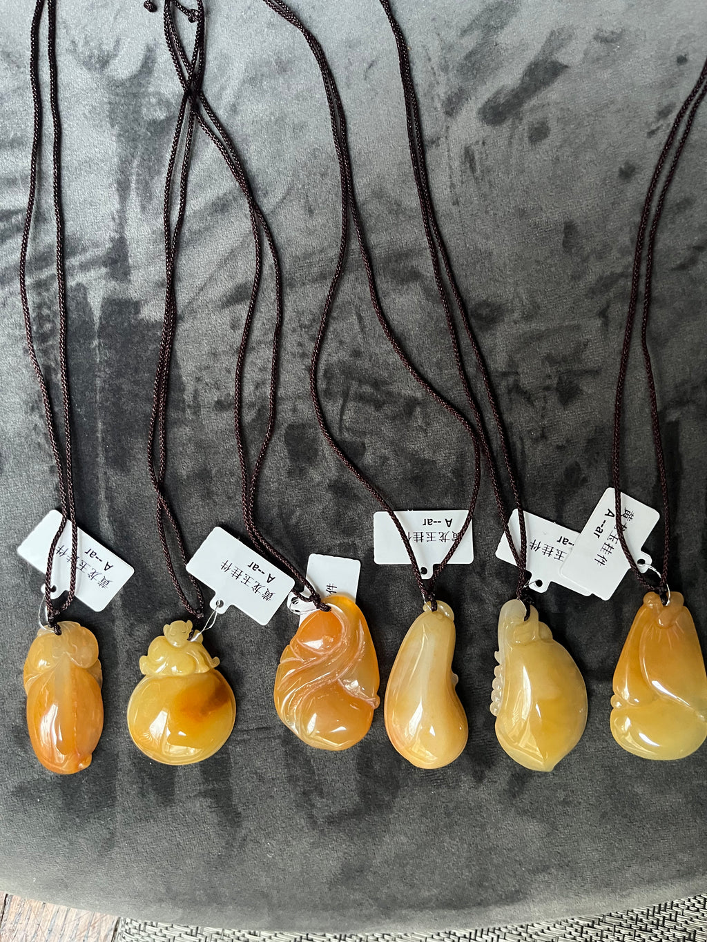 Traditional Eastern Yellow Jade Pendants
