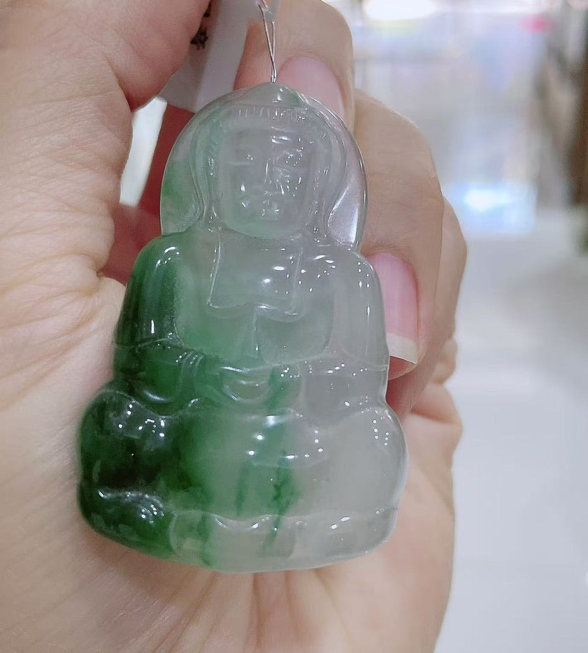 Guan Yin ( Nature Green jade)