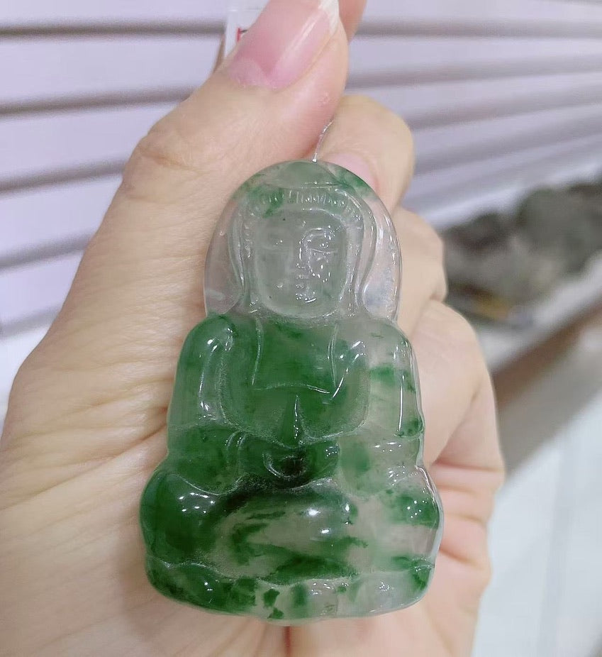 Guan Yin Pusa ( Natural Green Jade)
