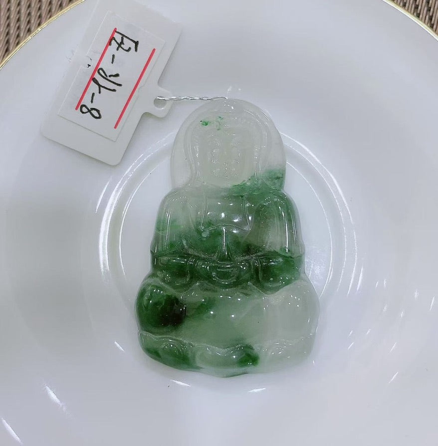 Guan Yin ( Nature Green Jade)