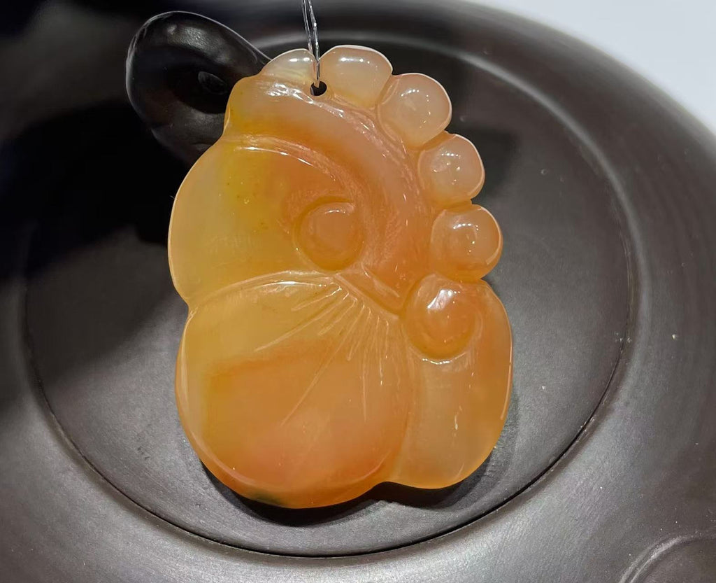 Traditional Eastern Yellow Jade Pendants