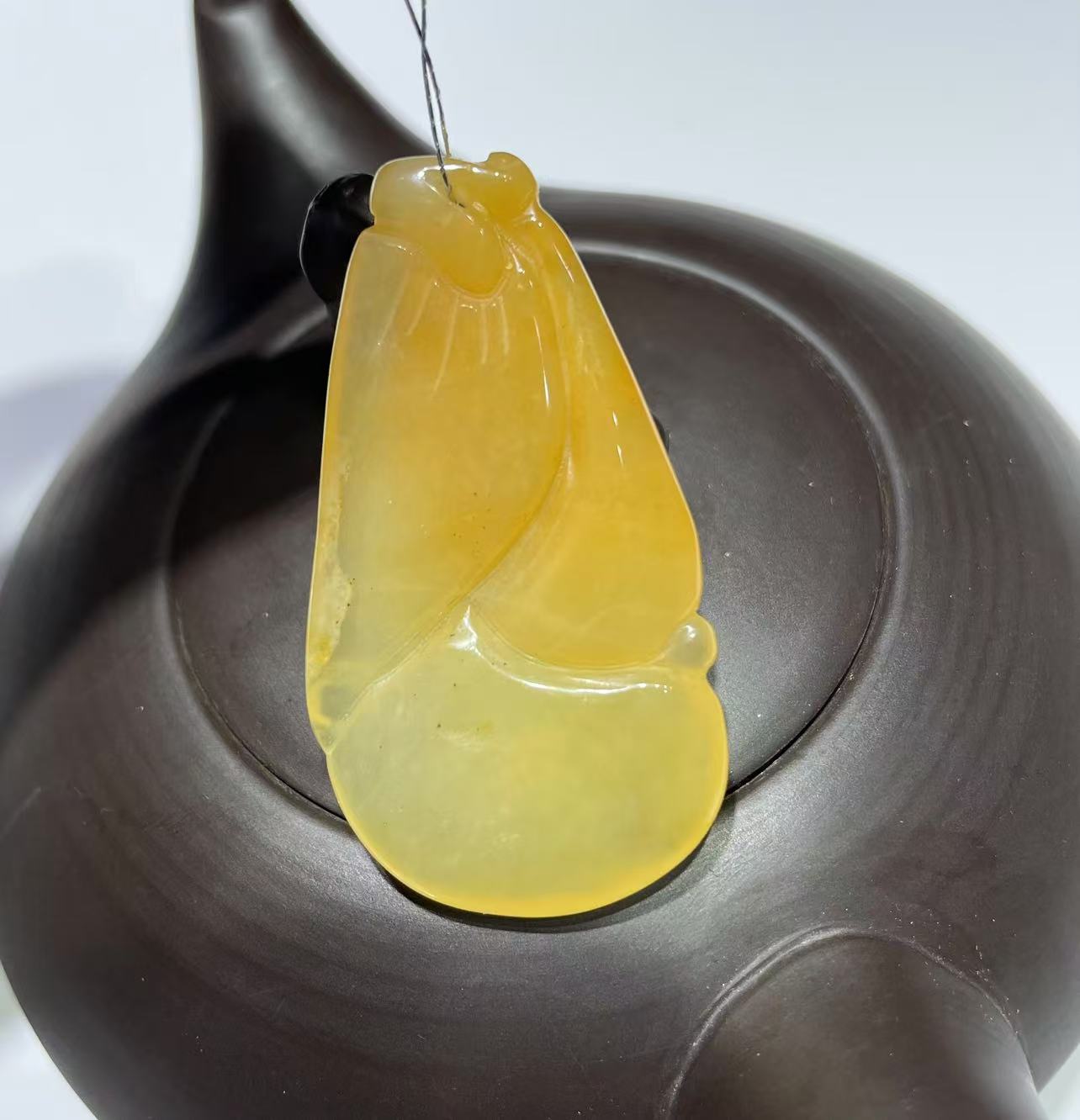 Traditional Eastern Yellow Jade Pendants