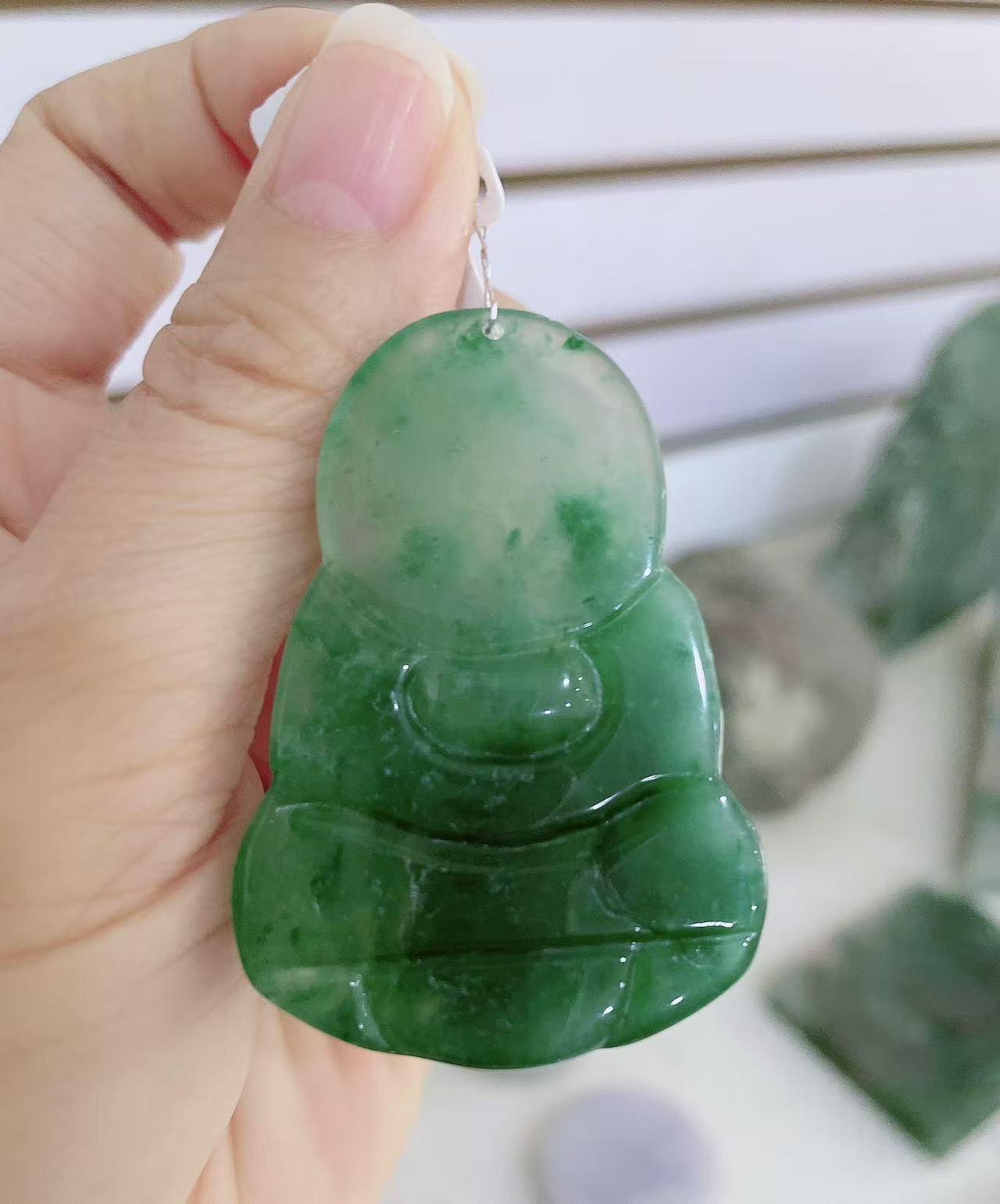 Guan Yin ( Nature Green Jade )
