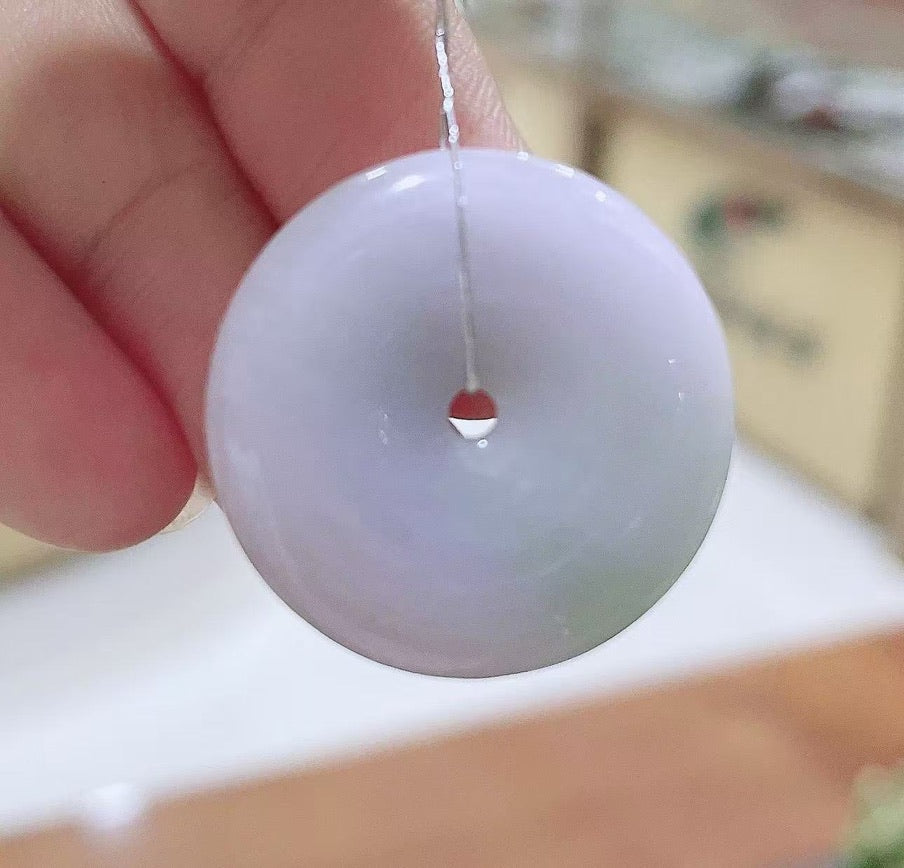 Purple and soft Green Pendant (Peace Donut)