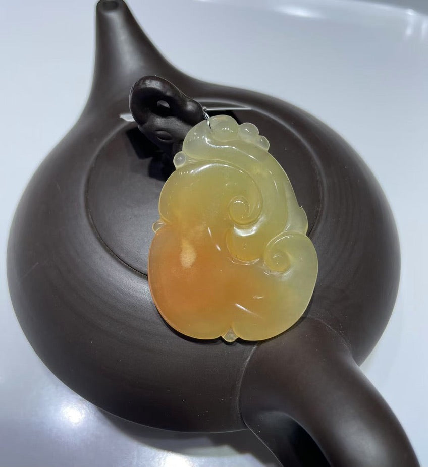Traditional Eastern Yellow Jade Pendants