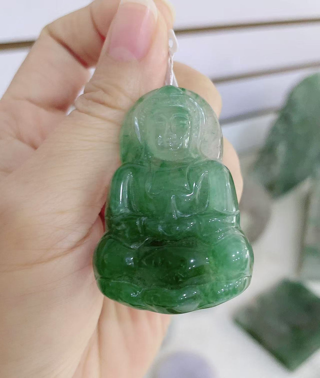 Guan Yin ( Nature Green Jade )