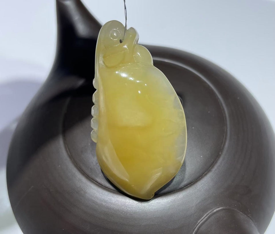 Traditional Eastern Yellow Jade Pendants