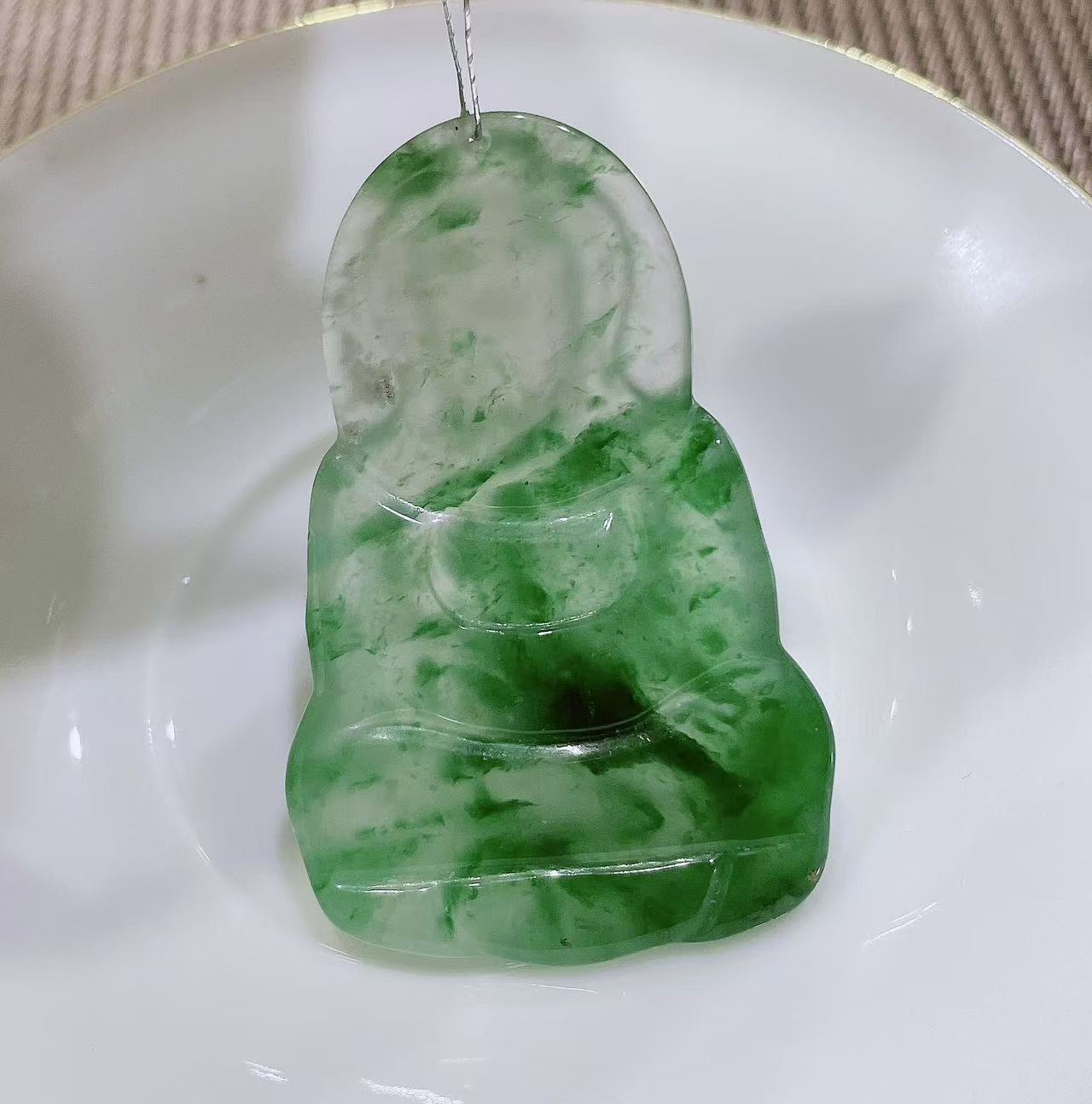 Guan Yin Pusa ( Natural Green Jade)
