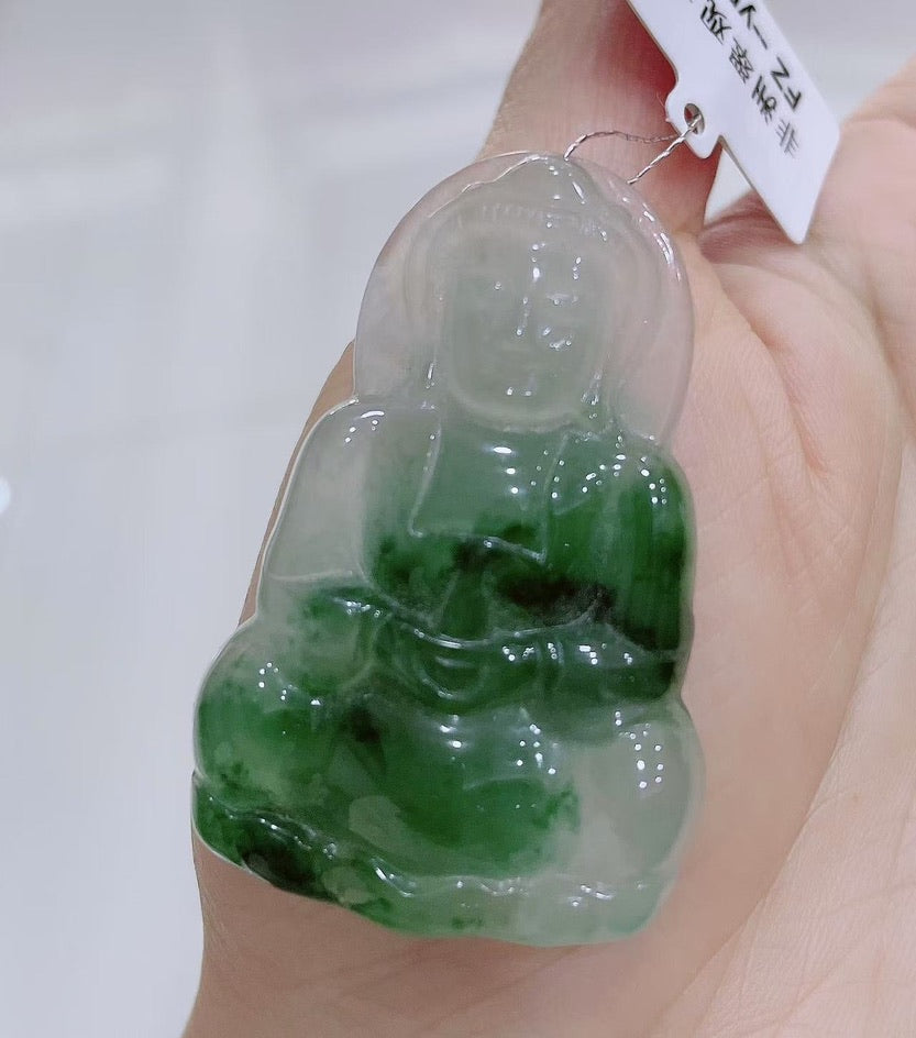 Guan Yin ( Nature Green Jade)