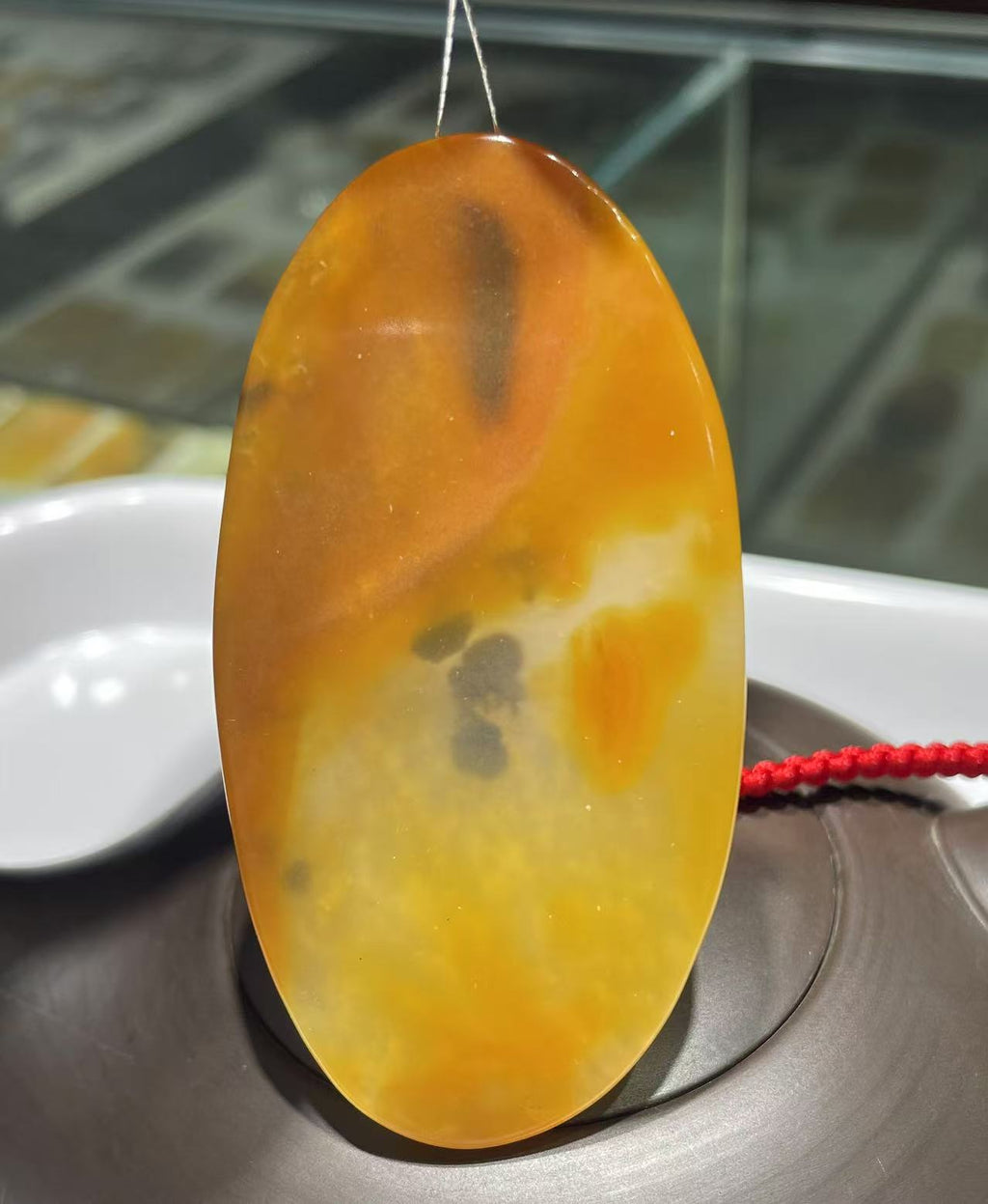 Yellow jade pendant ( Museum-size Jade Art Piece )