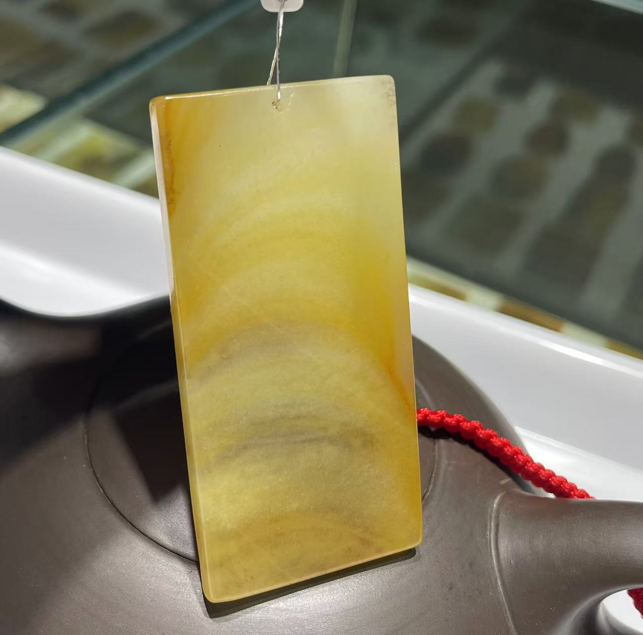 Yellow jade pendant ( Large Size for Collector's )